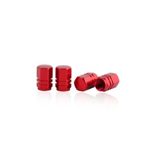 Stock Pack of 300pcs  Aluminum Red Tire Valve Caps for Car, Motorcycle,Bicycle