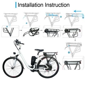 36v 13ah Lithium Ion Batteries 2500mah, Rear Rack eBike Battery Pack