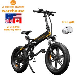 Fat Tire Foldable Electric Bike, Removable Battery and Dual Shock Absorber for Adults